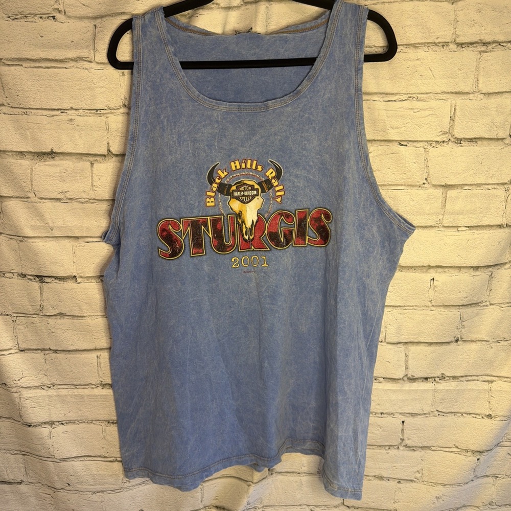 Vintage Harley Davidson 2002 Sturgis Black Hills Rally XL Tank Top No Tag